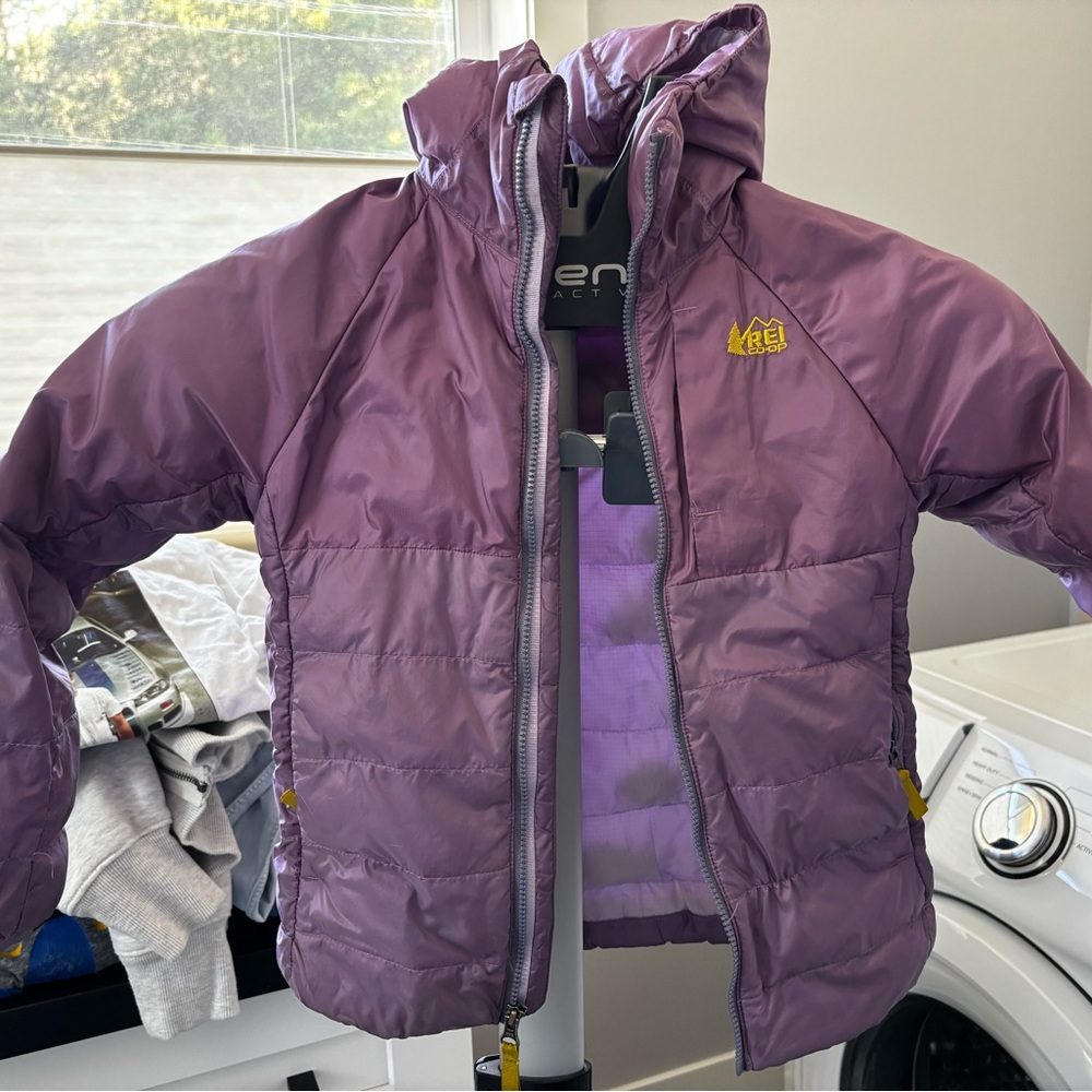REI Kids' Purple Puffer Jacket 3T Used/well-worn